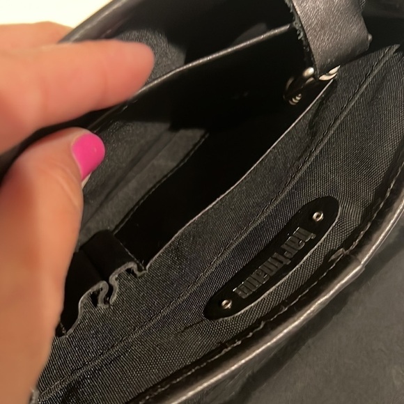 Hartmann vintage leather purse, black, toggle flap closure, EUC - Picture 11 of 16